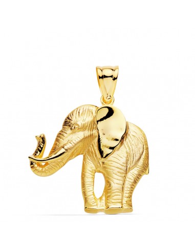 18K COLGANTE ELEFANTE SILUETA ORO AMARILLO 32X30 MM