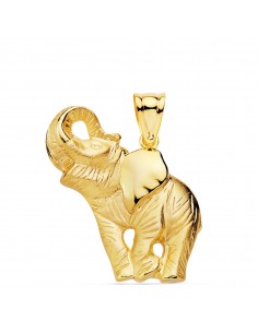 18K COLGANTE ELEFANTE SILUETA ORO AMARILLO 35X33MM 8.40GR