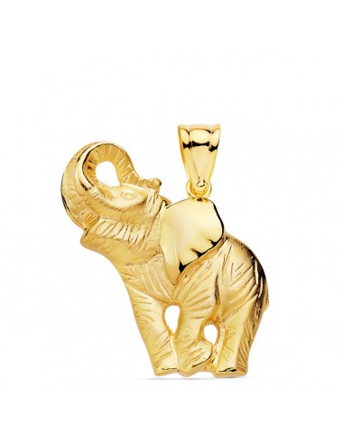 18K COLGANTE ELEFANTE SILUETA ORO AMARILLO 35X33MM 8.40GR