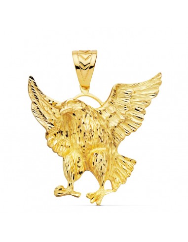 18K COLGANTE AGUILA CALVA AMERICANA ORO AMARILLO 49X47 MM