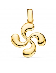 18K COLGANTE ORO AMARILLO LAUBURU BRILLO FORRADO 28X25 MM