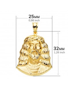 18K COLGANTE CRISTO DE MEDINACELI ROSTRO. 32 X 25 MM. 2