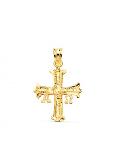18K CRUZ DE COVADONGA O VICTORIA ORO AMARILLO TALLADA 26 X 20 MM