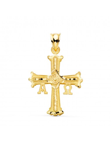 18K CRUZ DE COVADONGA O VICTORIA ORO AMARILLO TALLADA 33 X 25 MM