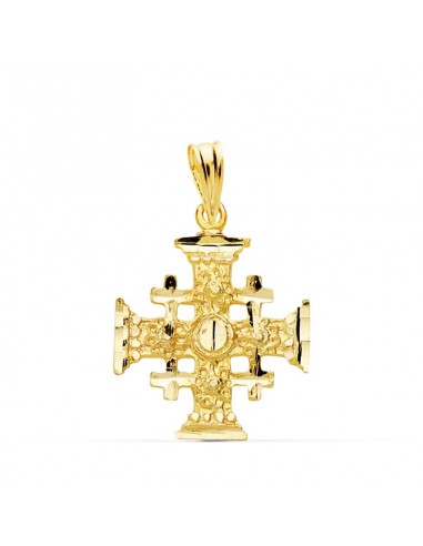 18K CRUZ DE JERUSALEM ORO AMARILLO 21X17 MM
