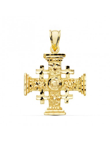 18K CRUZ DE JERUSALEN ORO AMARILLO 27X23 MM