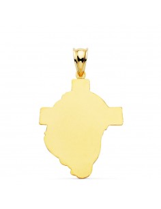 18K CABEZA CRISTO CON CRUZ 35 X 25 MM 2