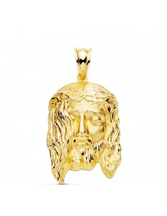 18K COLGANTE ORO AMARILLO CABEZA DE CRISTO ESTAMPADO. 30 X 19 MM