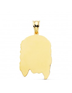 18K COLGANTE ORO AMARILLO CABEZA DE CRISTO ESTAMPADO. 30 X 19 MM 2
