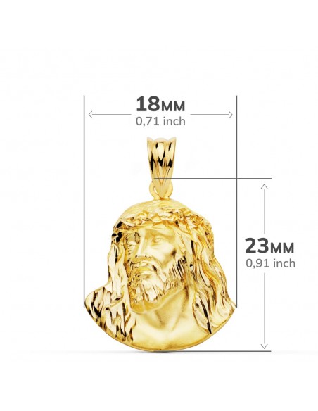 18K COLGANTE CRISTO MURILLO 23 X 18 MM