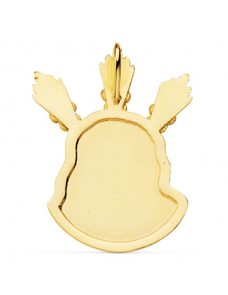 18K COLGANTE CABEZA DE CRISTO POTENCIAS 38 X 29 MM