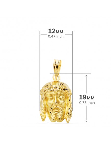 18K COLGANTE CRISTO DE LA BUENA MUERTE ESTAMPADO. 19 X 12 MM