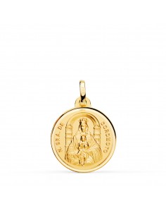 18K MEDALLA ORO AMARILLO VIRGEN NUESTRA SRA DEL COROMOTO 18 MM TALLA BISEL