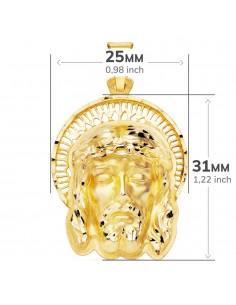 18K CABEZA DE CRISTO ORLA 35 X 25 MM 2