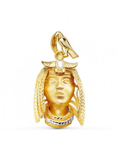 18K COLGANTE ORO BICOLOR NEFERTARI 30 X 23 MM