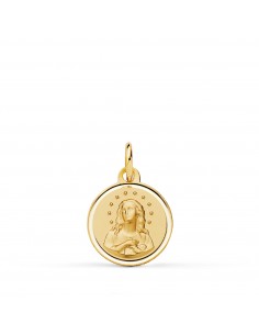 18K MEDALLA ORO AMARILLO VIRGEN INMACULADA BISEL 14 MM.