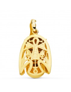 18K COLGANTE ORO BICOLOR NEFERTARI 30 X 23 MM 2