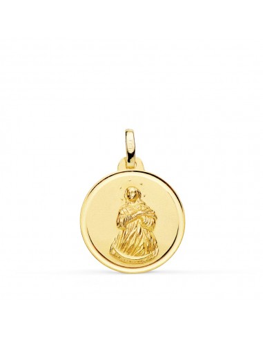 18K MEDALLA ORO AMARILLO VIRGEN INMACULADA 18 MM BISEL