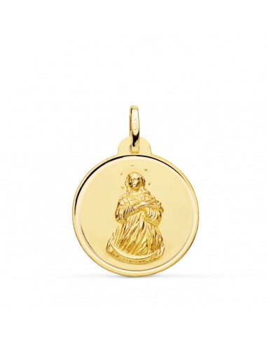18K MEDALLA ORO AMARILLO VIRGEN INMACULADA BISEL 22 MM