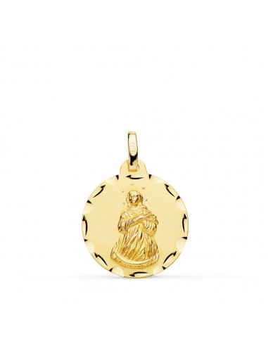 18K MEDALLA ORO AMARILLO VIRGEN INMACULADA TALLADA 18 MM