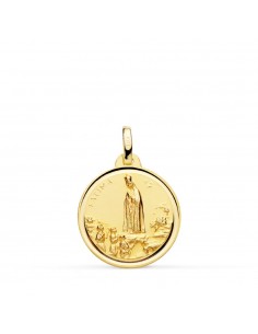 18K MEDALLA ORO AMARILLO VIRGEN DE FATIMA BISEL 18 MM