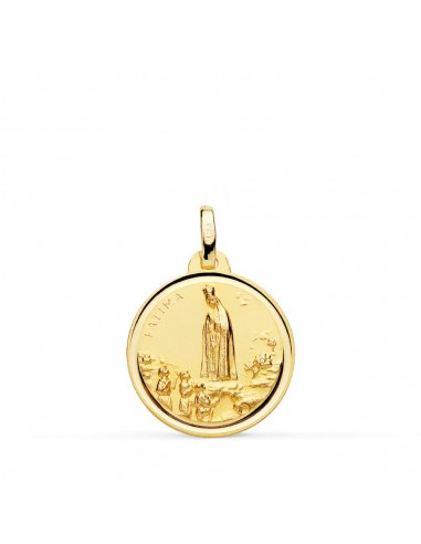 18K MEDALLA ORO AMARILLO VIRGEN DE FATIMA BISEL 18 MM