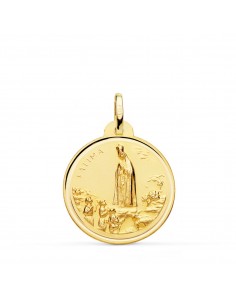 18K MEDALLA ORO AMARILLO VIRGEN DE FATIMA 22 MM