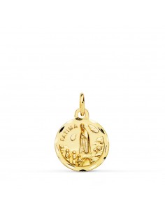 18K MEDALLA ORO AMARILLO VIRGEN DE FATIMA 14 MM