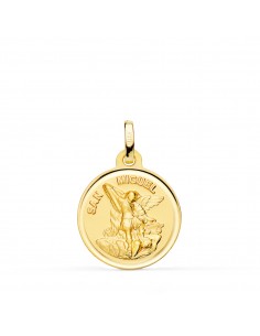 18K MEDALLA ORO AMARILLO SAN MIGUEL BISEL 18 MM