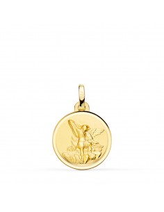 18K MEDALLA ORO AMARILLO SAN MIGUEL BISEL 16 MM