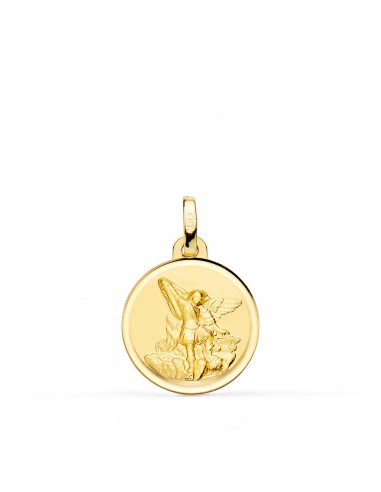 18K MEDALLA ORO AMARILLO SAN MIGUEL BISEL 16 MM