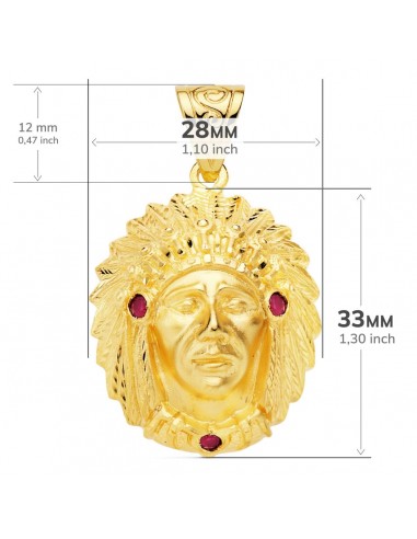 18K COLGANTE COLGANTE INDIO AMERICANO. 33 X 28 MM. 18K COLGANTE COLGANTE INDIO AMERICANO. 33 X 28 MM.