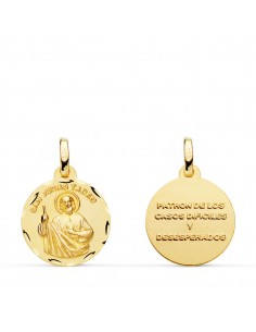 18K MEDALLA ORO AMARILLO SAN JUDAS TADEO 16 MM