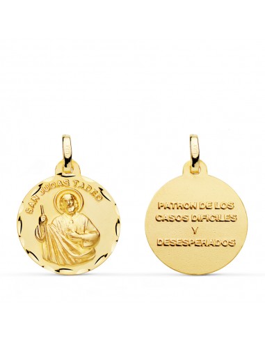 18K MEDALLA ORO AMARILLO SAN JUDAS TADEO 20 MM