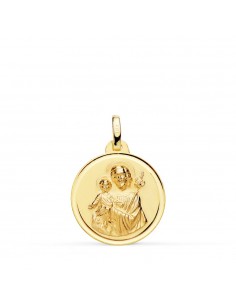18K MEDALLA ORO AMARILLO SAN JOSE BISEL 18 MM