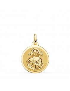 18K MEDALLA ORO AMARILLO SAN JOSE BRILLO 18 MM