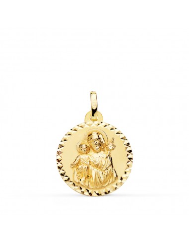 18K MEDALLA ORO AMARILLO SAN JOSE TALLA CRUZADA 18 MM