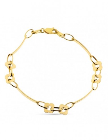 Pulsera Eslabones Flores