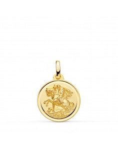 18K MEDALLA ORO AMARILLO SAN JORGE BISEL 16 MM