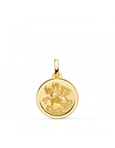 18K MEDALLA ORO AMARILLO SAN JORGE BISEL 16 MM