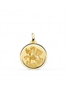 18K MEDALLA ORO AMARILLO SAN JORGE BISEL 18 MM
