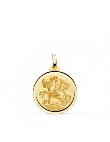 18K MEDALLA ORO AMARILLO SAN JORGE BISEL 18 MM