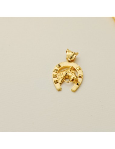 18K COLGANTE ORO AMARILLO HERRADURA DE CABALLO. 25 X 22 MM.