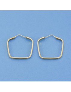 18K AROS HUECOS, PENTAGONO PEQUEÑO