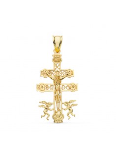 18K CRUZ CARAVACA 35 X 19 MM