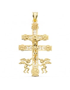 18K CRUZ CARAVACA 49 X 27 MM