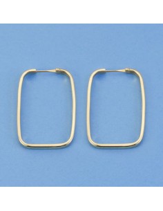 18K AROS RECTANGULARES 28 X 19 MM.