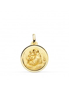 18K MEDALLA ORO AMARILLO SAN ANTONIO BISEL 18 MM