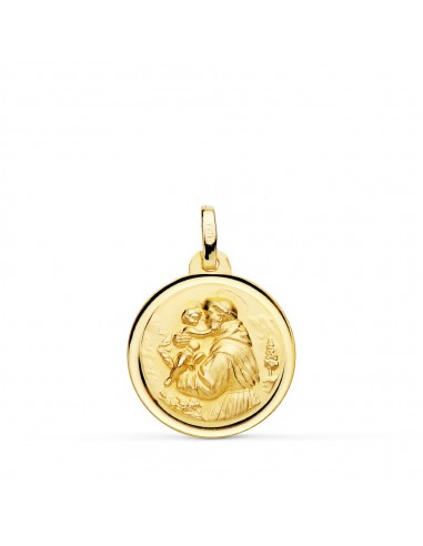 18K MEDALLA ORO AMARILLO SAN ANTONIO BISEL 18 MM