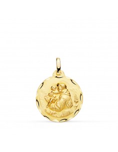 18K MEDALLA ORO AMARILLO DE SAN ANTONIO 18 MM